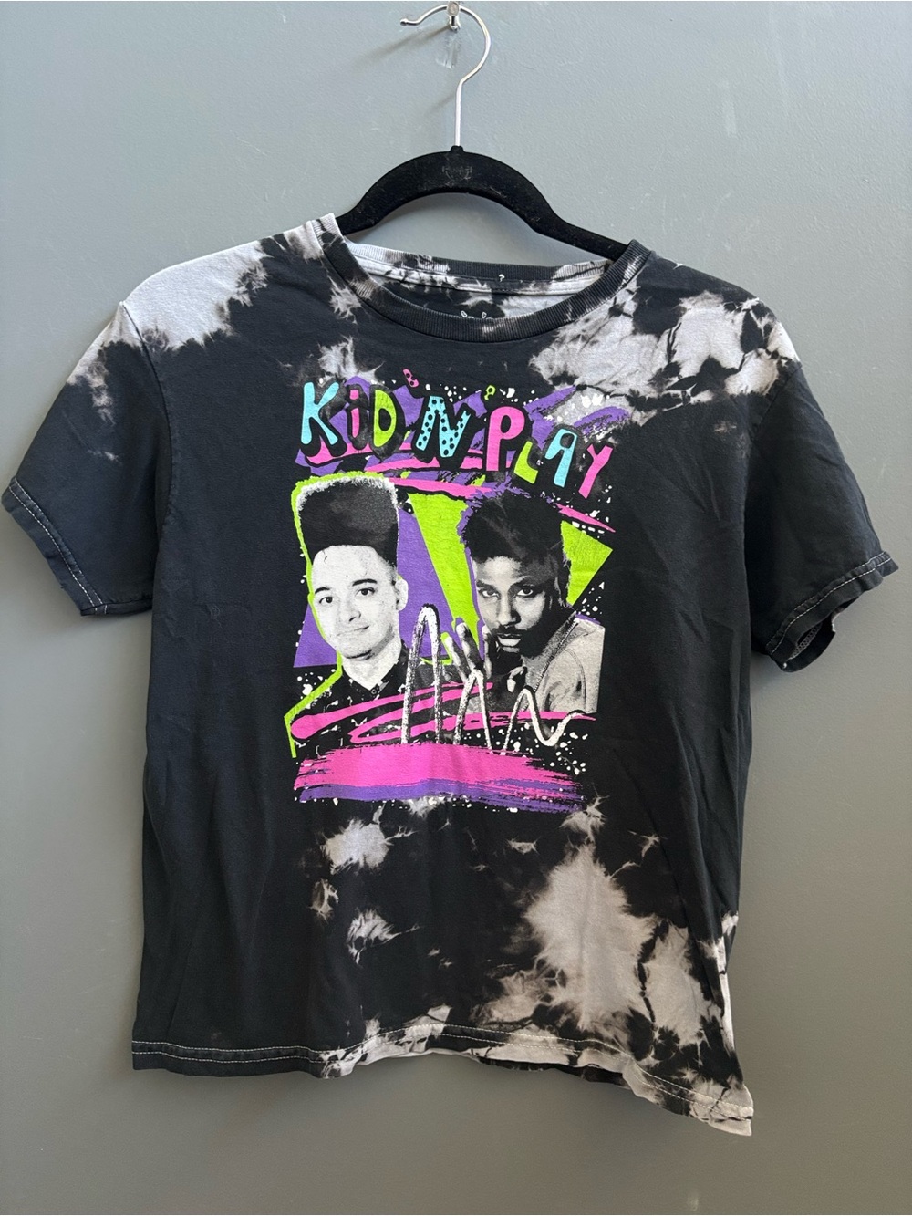 Vintage Kid n Play Black Tie-Dye Graphic Tee - Kids